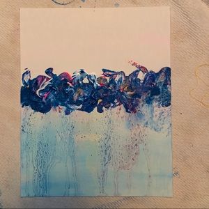 8x10in Abstract painting. Acrylic Paint.